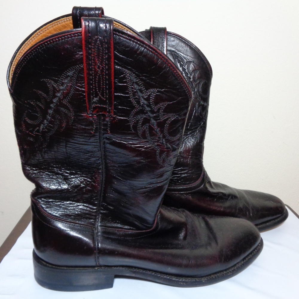 Men's Nocona Black Western Boots Round Toe 9.5 D